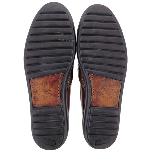 Vintage Bragano Italy Driving Casual Loafers Mens 8M Brown Basket Weave Slip-ons - Picture 3 of 11